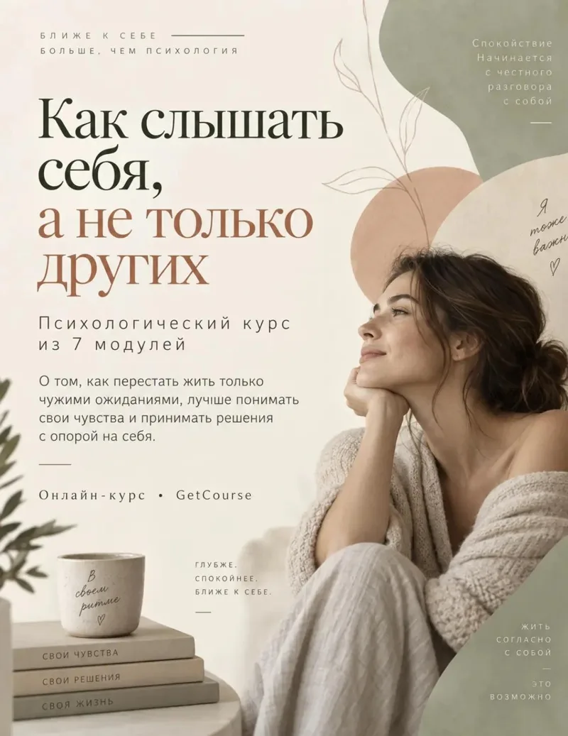 Курс «Как слышать себя, а не только других»